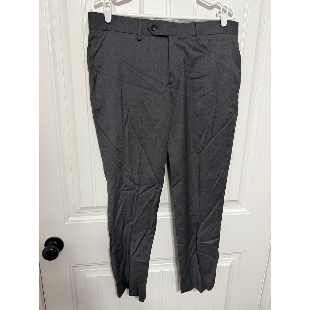 Brooks Brothers Dress‎ Pants Mens 34 1818 Slim Reda 1865 Wool Charcoal Grey EUC